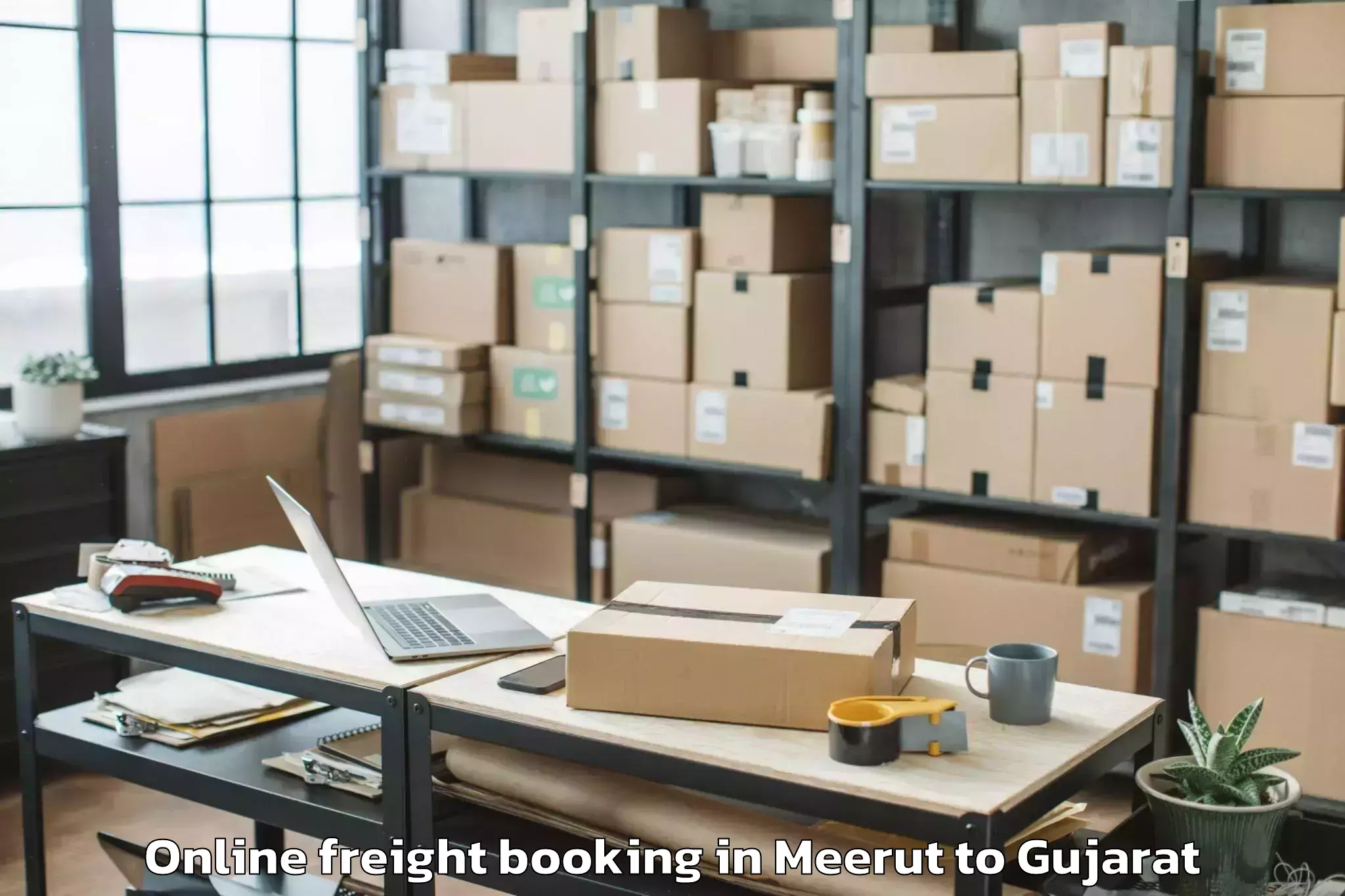 Discover Meerut to Jodiya Bandar Online Freight Booking